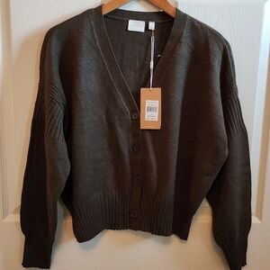 Cyrus Button Front Cardigan  in Burt Olive 🫒 Medium